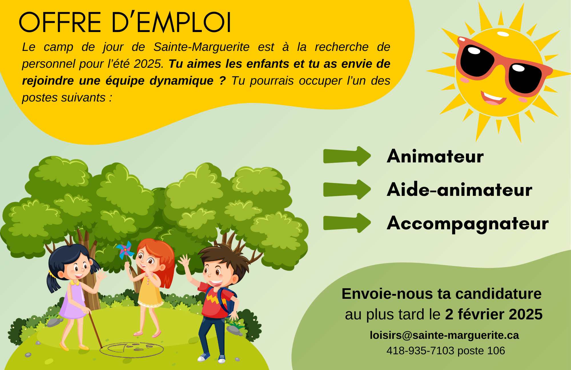 OFFRE DEMPLOI CAMP DE JOUR